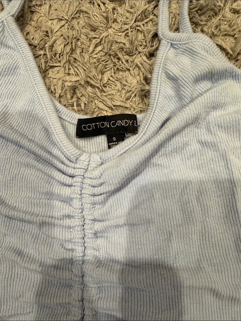 PacSun Ribbed Tank Ruched Tie Front Tank - Picture 2 of 2